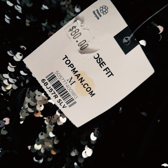 Topman Sequin Tear-Away Jogging Pants NWT M or S very slim fit - Picture 4 of 7